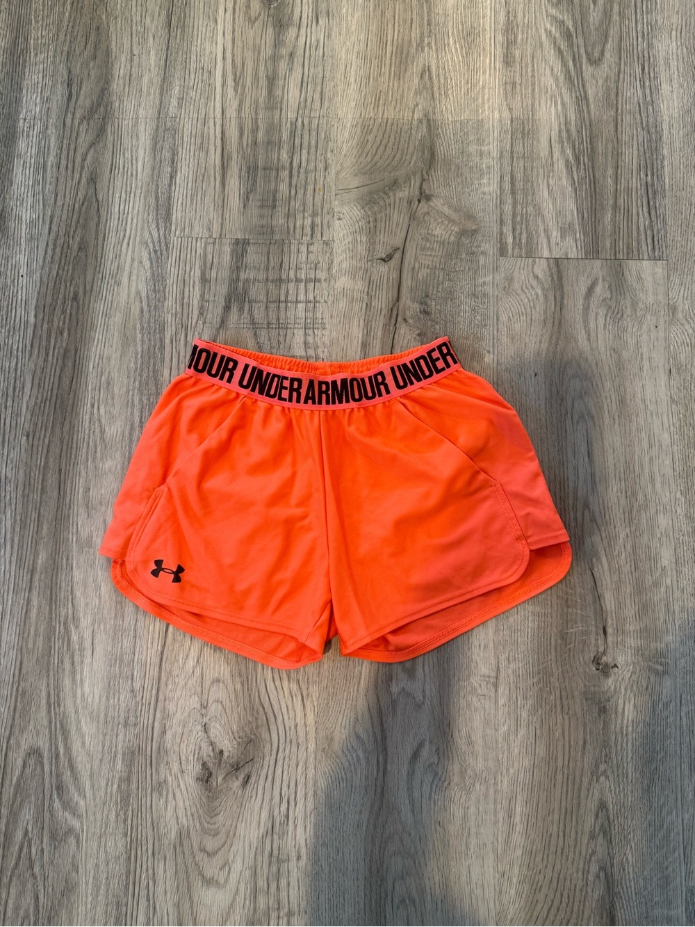 Under Armour Women's Neon Orange Athletic Shorts